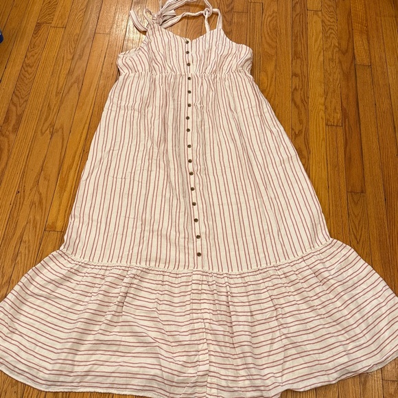 Sonoma Dresses & Skirts - Maternity Sonoma Light Red Stripe Long  Dress